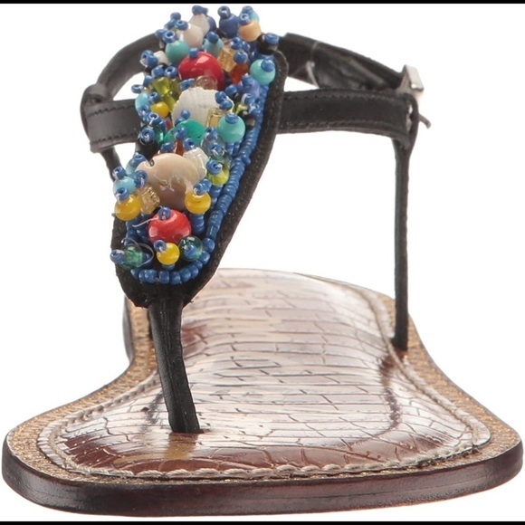 SAM Edelman Gabrielle Beaded Sandals Sz 6 Women’s - Picture 2 of 11